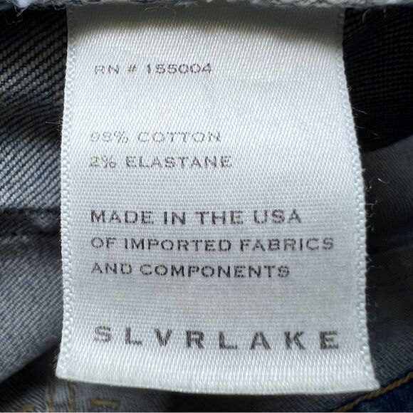 SLVRLAKE Lou Lou Mid Rise Slim Jeans in Catalina Wash - Picture 8 of 10